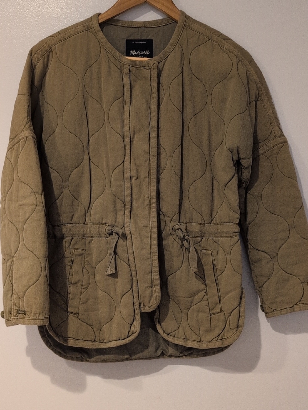 Madewell Quilted Army Green Jacket Size XS